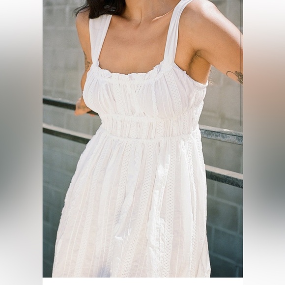 NWT Ciao Lucia CLARA Dress in WHITE NOVELTY LACE COTTON Size M Medium - Picture 2 of 14